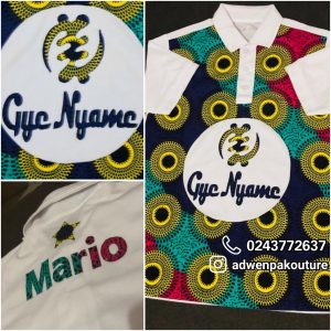 African print Gye Nyame shirt